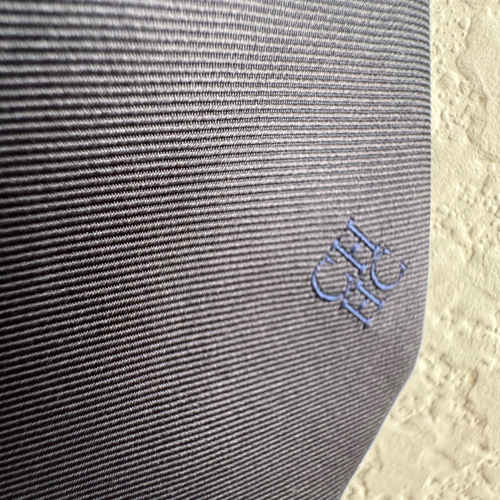 Carolina Herrera Black Tie with Blue Logo